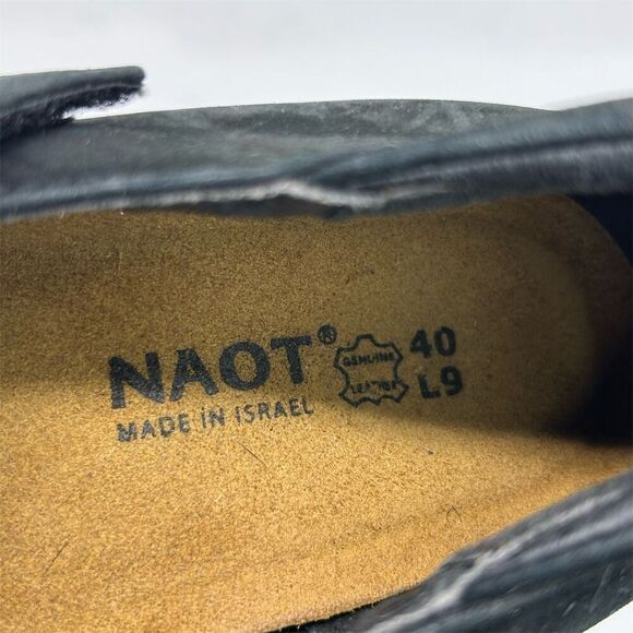 Naot Women's Black Laser Cut Suede Nubuck Pump Heels Size 40 (US 9) Formal - Picture 15 of 15